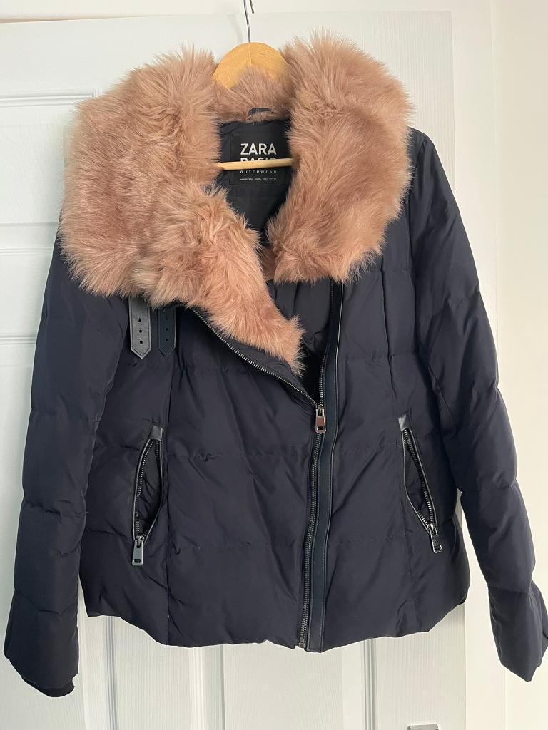 zara duck feather coat